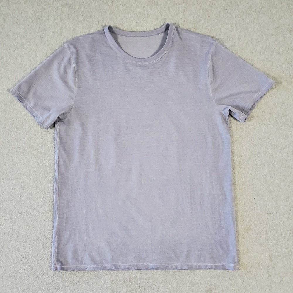 Lululemon Everyday Short Sleeve T-Shirt Gray Mens Large Crew Neck Athletic Tee